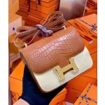 Hermes bag making process：American matte saddle colored leather   Size can be made