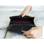 Chanel 𝑾𝒐𝒄 Lucky Bag Entry Classic 𝑾𝒐𝒄𝒄 (Magnetic Buckle) Black Bull Gold