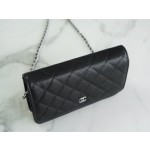 CHANEL 𝑾𝒐𝒄 Hairy Bag Entry Classic 𝑾𝒐𝒄𝒄 (Magnetic Closure) Black Bull Silver