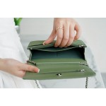 CHANEL 𝑾𝒐𝒄 Hairy Bag Entry Classic 𝑾𝒐𝒄𝒄𝑾𝒐𝒄 (Magnetic Closure) (Lambskin) Matcha Green