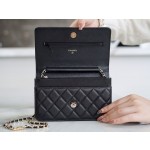 Chanel 𝑾𝒐𝒄 hair bag 𝟮𝟭/𝟮𝟮 autumn and winter new gold chain caviar grain embossed calfskin