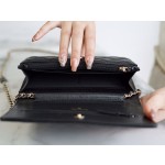 Chanel 𝑾𝒐𝒄 hair bag 𝟮𝟭/𝟮𝟮 autumn and winter new gold chain caviar grain embossed calfskin