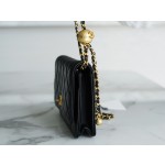 CHANEL 𝑾𝒐𝒄 hair bag metal ball 𝒘𝒐𝒄 black