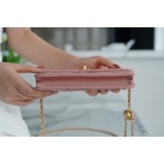 Chanel 𝑾𝒐𝒄 hair bag metallic ball 𝒘𝒐𝒄𝒄 dry rose pink