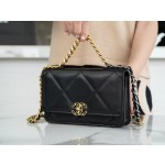 CHANEL 19Bag 𝑾𝒐𝒄 23p gold buckle black