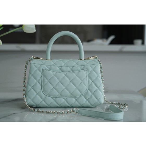 CHANEL 𝑪𝒐𝑪𝒐 𝒉𝒂𝒏𝒅𝒍 𝒆 New cowhide handle small 𝙗𝙖𝙗𝙮 blue