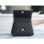 CHANEL 𝑪𝒐𝑪𝒐 𝒉𝒂𝒏𝒅𝒍 𝒆 New cowhide handle 𝗠𝗶𝗡𝗶 Black gold