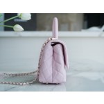 CHANEL 𝑪𝒐𝑪𝒐 𝒉𝒂𝒏𝒅𝒍𝒆 New Cowhide Handle Small Cherry Blossom Pink