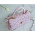 CHANEL 𝑪𝒐𝑪𝒐 𝒉𝒂𝒏𝒅𝒍𝒆 New Cowhide Handle Small Cherry Blossom Pink
