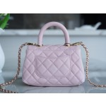 CHANEL 𝑪𝒐𝑪𝒐 𝒉𝒂𝒏𝒅𝒍𝒆 New Cowhide Handle 𝗠𝗶𝗡𝗶𝗡𝗶 Cherry Blossom Pink