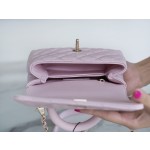 CHANEL 𝑪𝒐𝑪𝒐 𝒉𝒂𝒏𝒅𝒍𝒆 New Cowhide Handle 𝗠𝗶𝗡𝗶𝗡𝗶 Cherry Blossom Pink