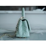 CHANEL 𝑪𝒐𝑪𝒐 𝒉𝒂𝒏𝒅𝒍 𝒆 New cowhide handle 𝗠𝗶𝗡𝗶 𝐁𝐚𝐛𝐲 Blue