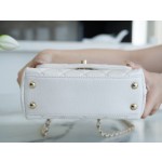 CHANEL 𝑪𝒐𝑪𝒐 𝒉𝒂𝒏𝒅𝒍𝒆 New Cowhide Handle 𝗠𝗶𝗡𝗶𝗡𝗶 Pearlescent White