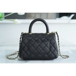 CHANEL 𝑪𝒐𝑪𝒐 𝒉𝒂𝒏𝒅𝒍𝒆 New Cowhide Handle 𝗠𝗶𝗡𝗶𝗡𝗶 Black Gold
