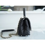 CHANEL 𝑪𝒐𝑪𝒐 𝒉𝒂𝒏𝒅𝒍𝒆 New Cowhide Handle 𝗠𝗶𝗡𝗶𝗡𝗶 Black Gold