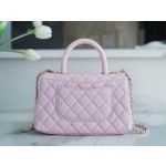 CHANEL 𝑪𝒐𝑪𝒐 𝒉𝒂𝒏𝒅𝒍𝒆 New Cowhide Handle Small Cherry Blossom Pink