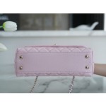 CHANEL 𝑪𝒐𝑪𝒐 𝒉𝒂𝒏𝒅𝒍𝒆 New Cowhide Handle Small Cherry Blossom Pink