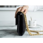 𝗖𝗵𝗮𝗻𝗲𝗹 Replica ❷. ❺❺ Italian [Montebello] tire cowhide 𝗠𝗶𝗻𝗶 black gold