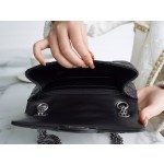 𝗖𝗵𝗮𝗻𝗲𝗹 Replica ❷. ❺❺ Italian [Montebello] tire cowhide 𝗠𝗶𝗻𝗶 black and silver