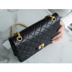 𝗖𝗵𝗮𝗻𝗲𝗹 Replica ❷. ❺❺ Italian [Montebello] Calfskin Small  Black Gold