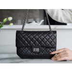 𝗖𝗵𝗮𝗻𝗲𝗹 Replica ❷. ❺❺ Italian [Montebello] Calfskin Small   Black Silver