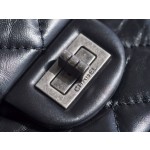 𝗖𝗵𝗮𝗻𝗲𝗹 Replica ❷. ❺❺ Italian [Montebello] Calfskin Small   Black Silver