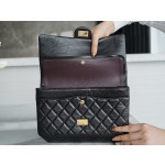 𝗖𝗵𝗮𝗻𝗲𝗹 Replica ❷. ❺❺ Italian [Montebello] Calfskin Large   Black Gold