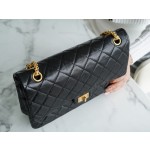 𝗖𝗵𝗮𝗻𝗲𝗹 Replica ❷. ❺❺ Italian [Montebello] Calfskin Large   Black Gold