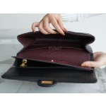 𝗖𝗵𝗮𝗻𝗲𝗹 Replica ❷. ❺❺ Italian [Montebello] Calfskin Large   Black Gold