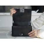 𝗖𝗵𝗮𝗻𝗲𝗹 𝗟𝗲𝗯𝗼 𝘆Italy 🇮🇹GR original lambskin：Small Black Silver