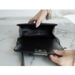 𝗖𝗵𝗮𝗻𝗲𝗹 𝗟𝗲𝗯𝗼 𝘆Italy 🇮🇹GR original lambskin：Small Black Silver