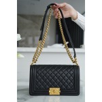 𝗖𝗵𝗮𝗻𝗲𝗹 𝗟𝗲𝗯𝗼 𝘆Italy 🇮🇹GR original lambskin：Medium Black Gold