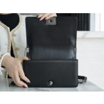 𝗖𝗵𝗮𝗻𝗲𝗹 𝗟𝗲𝗯𝗼 𝘆Italy 🇮🇹GR original lambskin：Medium Black Silver