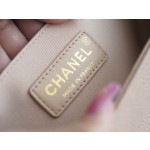 𝗖𝗵𝗮𝗻𝗲𝗹 𝗟𝗲𝗯𝗼𝘆 原厂《INCAS》荔枝纹胎牛皮：中号 奶茶杏