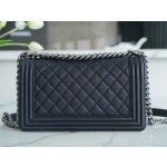 𝗖𝗵𝗮𝗻𝗲𝗹 𝗟𝗲𝗯𝗼𝘆 原厂《INCAS》荔枝纹胎牛皮：中号 古银  深蓝