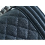 𝗖𝗵𝗮𝗻𝗲𝗹 𝗟𝗲𝗯𝗼𝘆 原厂《INCAS》荔枝纹胎牛皮：中号 古银  深蓝