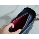 𝗖𝗵𝗮𝗻𝗲𝗹 𝗚𝗮𝗯𝗿𝗶𝗲𝗹𝗲❥ classic stray bag Italy 🇮🇹 "Montebello" original cowhide：Small  Black and Blue