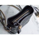 𝗖𝗵𝗮𝗻𝗲𝗹 𝗚𝗮𝗯𝗿𝗶𝗲𝗹𝗲❥ classic stray bag Italy 🇮🇹 "Montebello" original cowhide：Small  Black