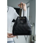 𝗖𝗵𝗮𝗻𝗲𝗹𝗚𝗮𝗯𝗿𝗶𝗲𝗹𝗲❥vagrancyBackpack Italy 🇮🇹 "Montebello" original tire cowhide：Small🖤Classic Black