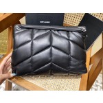 SAINT LAURENT #𝙇𝙤𝙪𝙇𝙤𝙪 𝙥𝙪𝙛𝙛𝙚𝙧#57747 (large silver buckle)