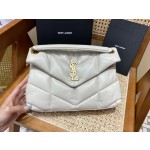 SAINT LAURENT #𝙇𝙤𝙪𝙇𝙤𝙪 𝙥𝙪𝙛𝙛𝙚𝙧#57747 (large silver buckle)