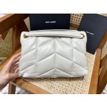 SAINT LAURENT #𝙇𝙤𝙪𝙇𝙤𝙪 𝙥𝙪𝙛𝙛𝙚𝙧#57747 (large silver buckle)