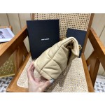 SAINT LAURENT #𝙇𝙤𝙪𝙇𝙤𝙪 𝙥𝙪𝙛𝙛𝙚𝙧#57747(large gold buckle)