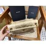 SAINT LAURENT #𝙇𝙤𝙪𝙇𝙤𝙪 𝙥𝙪𝙛𝙛𝙚𝙧#57747(large gold buckle)