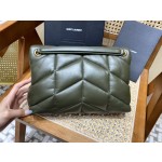 SAINT LAURENT #𝙇𝙤𝙪𝙇𝙤𝙪 𝙥𝙪𝙛𝙛𝙚𝙧#57747(large gold buckle)