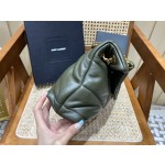 SAINT LAURENT #𝙇𝙤𝙪𝙇𝙤𝙪 𝙥𝙪𝙛𝙛𝙚𝙧#57747(large gold buckle)