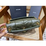 SAINT LAURENT #𝙇𝙤𝙪𝙇𝙤𝙪 𝙥𝙪𝙛𝙛𝙚𝙧#57747(large gold buckle)