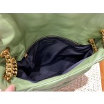 SAINT LAURENT #𝙇𝙤𝙪𝙇𝙤𝙪 𝙥𝙪𝙛𝙛𝙚𝙧#57747(large gold buckle)