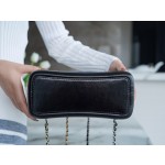 𝗖𝗵𝗮𝗻𝗲𝗹𝗚𝗮𝗯𝗿𝗶𝗲𝗹𝗲❥vagrancyBackpack Italy 🇮🇹 "Montebello" original tire cowhide：Small💙🖤Blue and Black