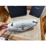 SAINT LAURENT #𝙇𝙤𝙪𝙇𝙤𝙪 𝙥𝙪𝙛𝙛𝙚𝙧LOULOU PUFFER Mini Quilted Lambskin Bag #620333Original Leather